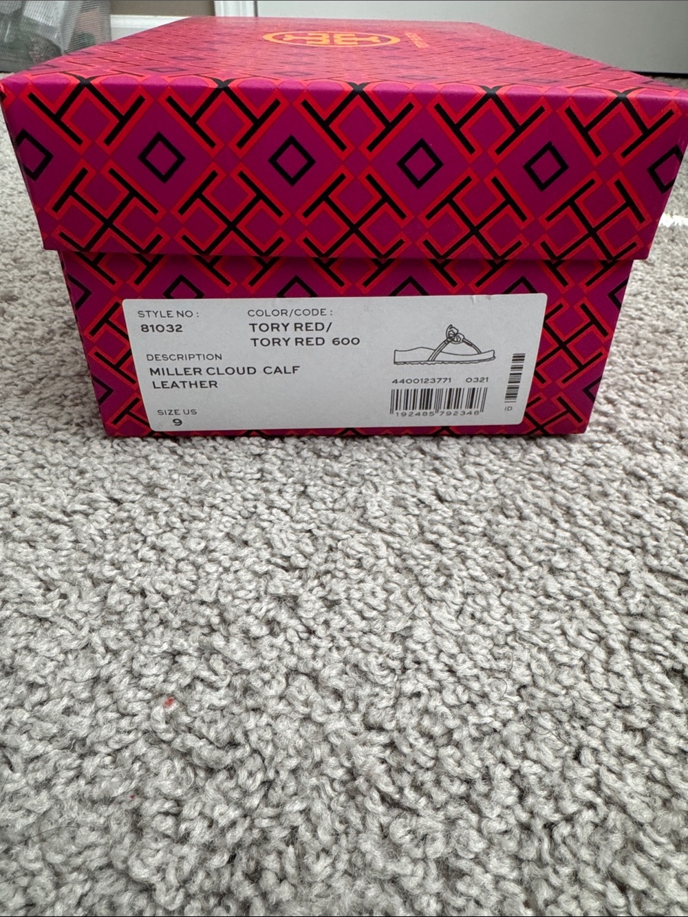 Tory Burch Red Leather Miller Sandals - Picture 5 of 6